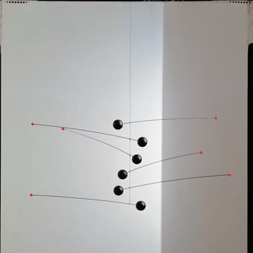 Futura mobile - sort-rød - Flensted Mobiles