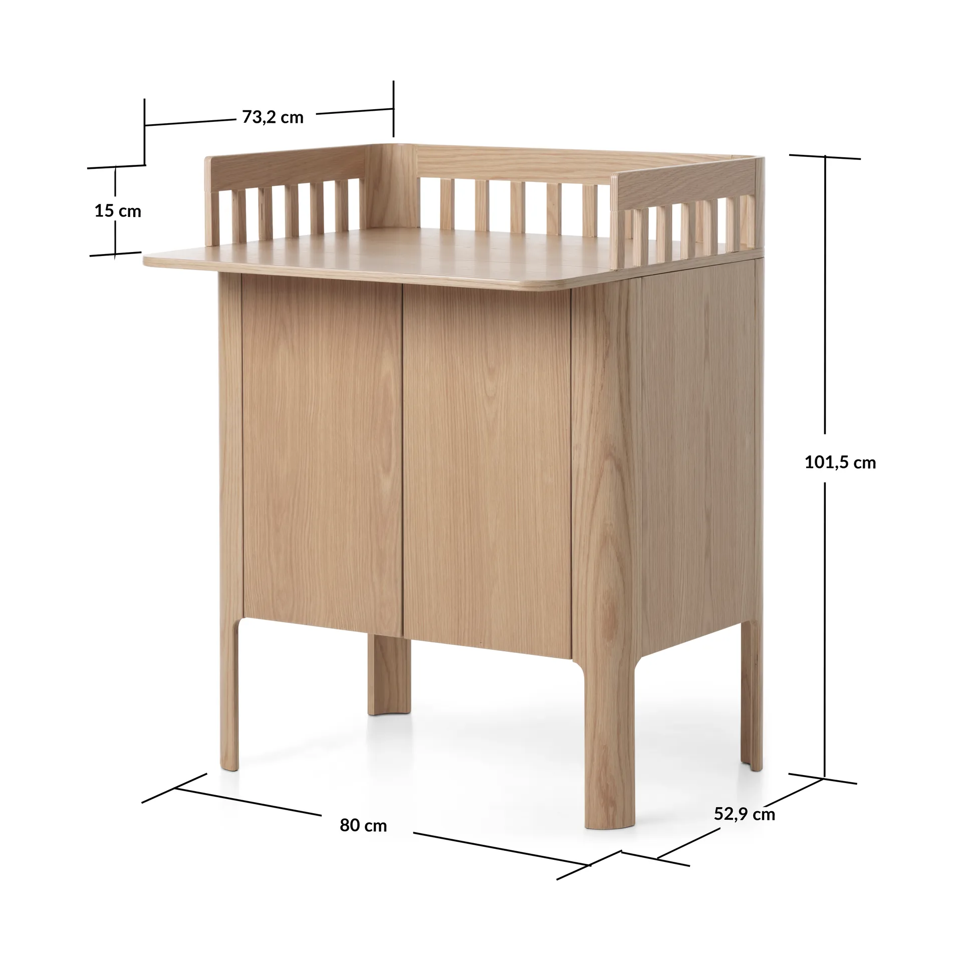 Nova puslebord 80x101 cm, Eg FLEXA