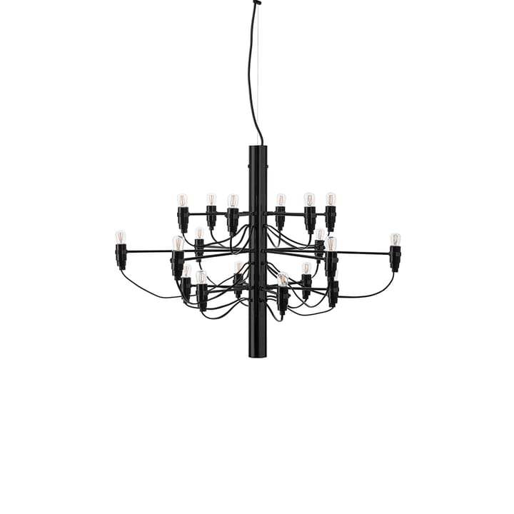 2097 Sarfatti lysekrone LED - Mat sort 18 lamper - Flos
