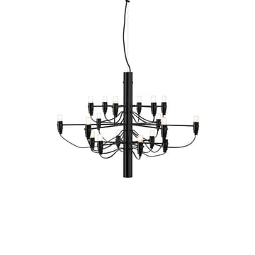 2097 Sarfatti lysekrone LED - Mat sort 18 lamper - Flos