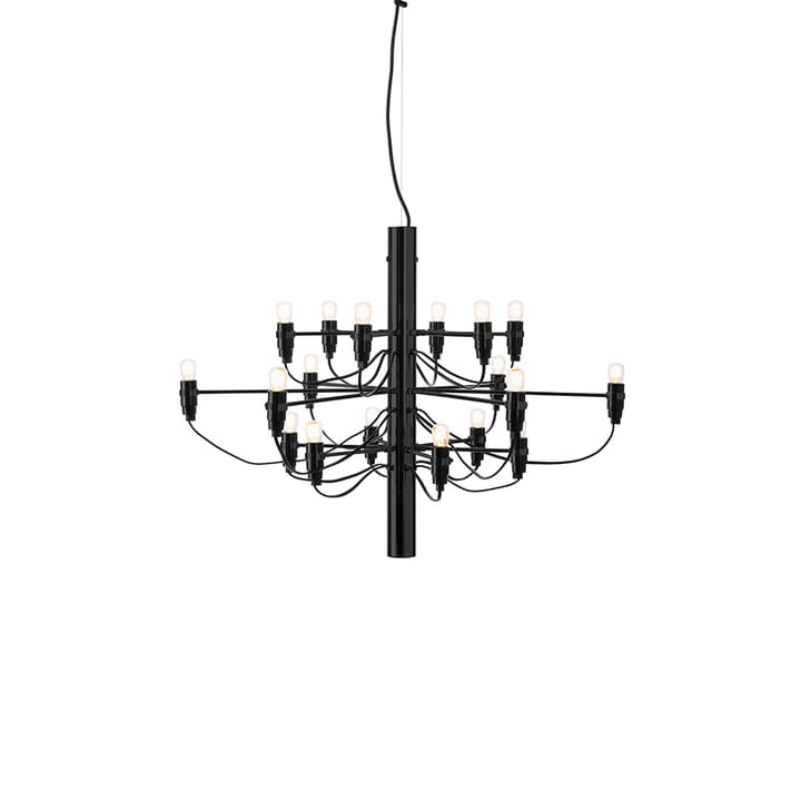 2097 Sarfatti lysekrone LED, Mat sort 18 lamper Flos