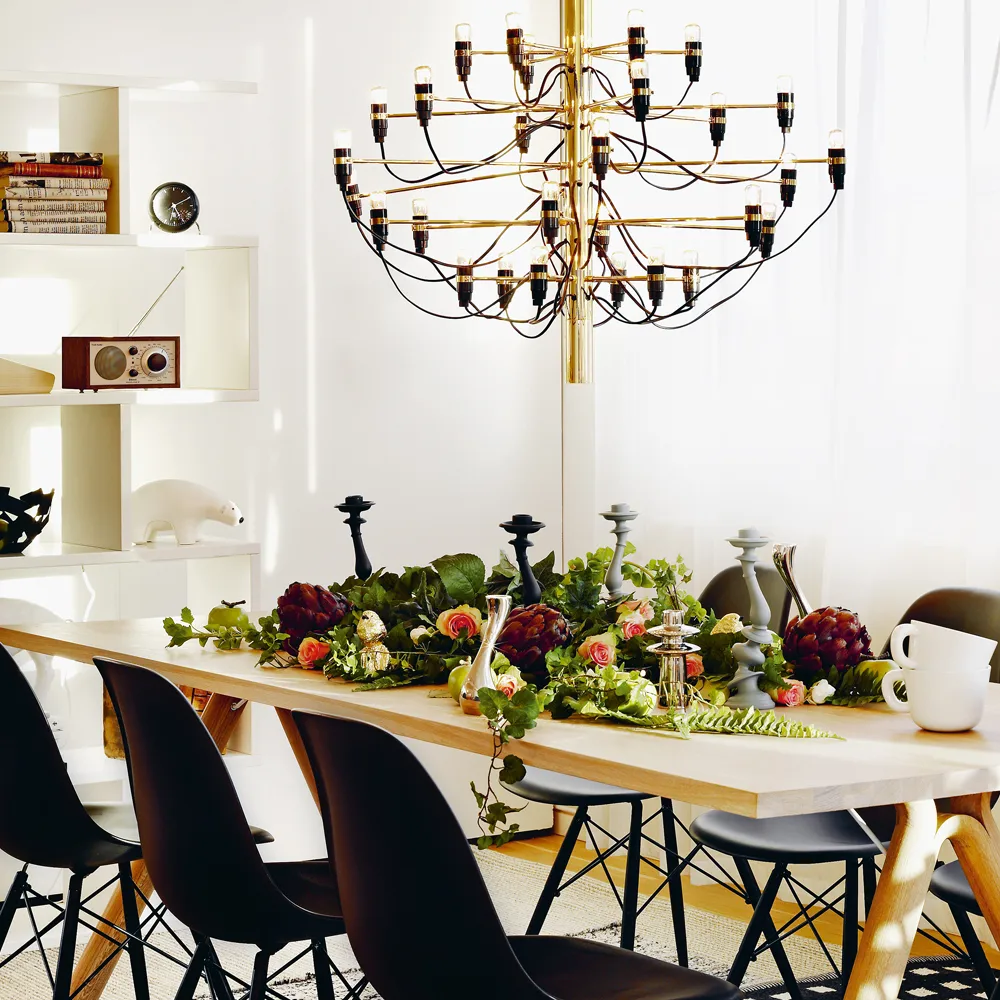 2097 Sarfatti lysekrone LED, Messing 30 lamper Flos