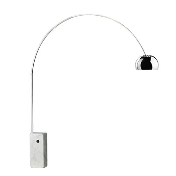 Arco gulvlampe - Krom-fod af carraramarmor - Flos