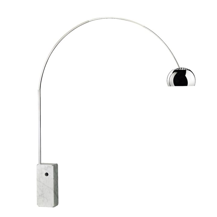 Arco gulvlampe - Krom-fod af carraramarmor - Flos