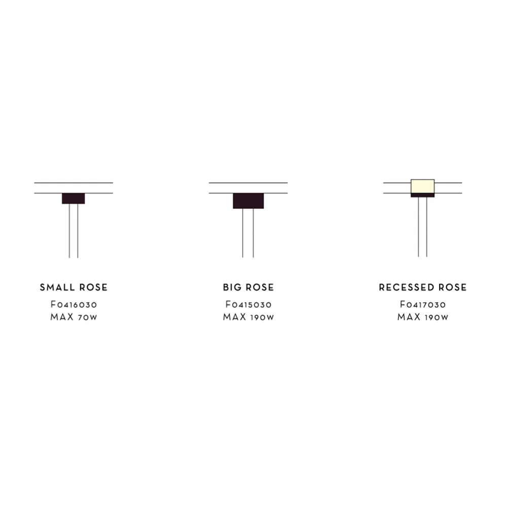 Arrangement Rose loftkop, Black, big Flos