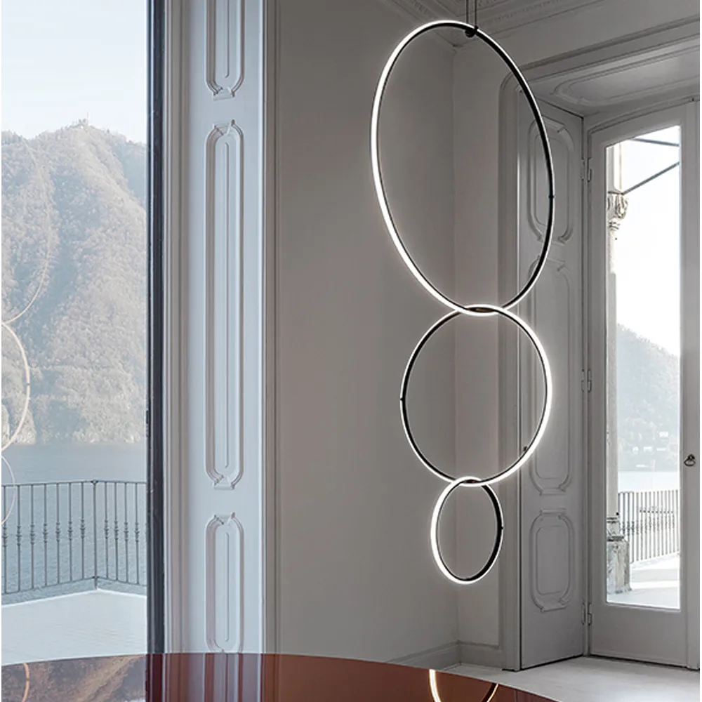 Arrangements Round pendel, Black, small Flos