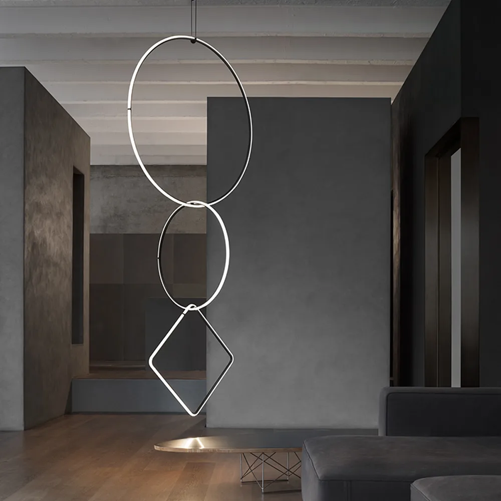 Arrangements Round pendel, Black, small Flos