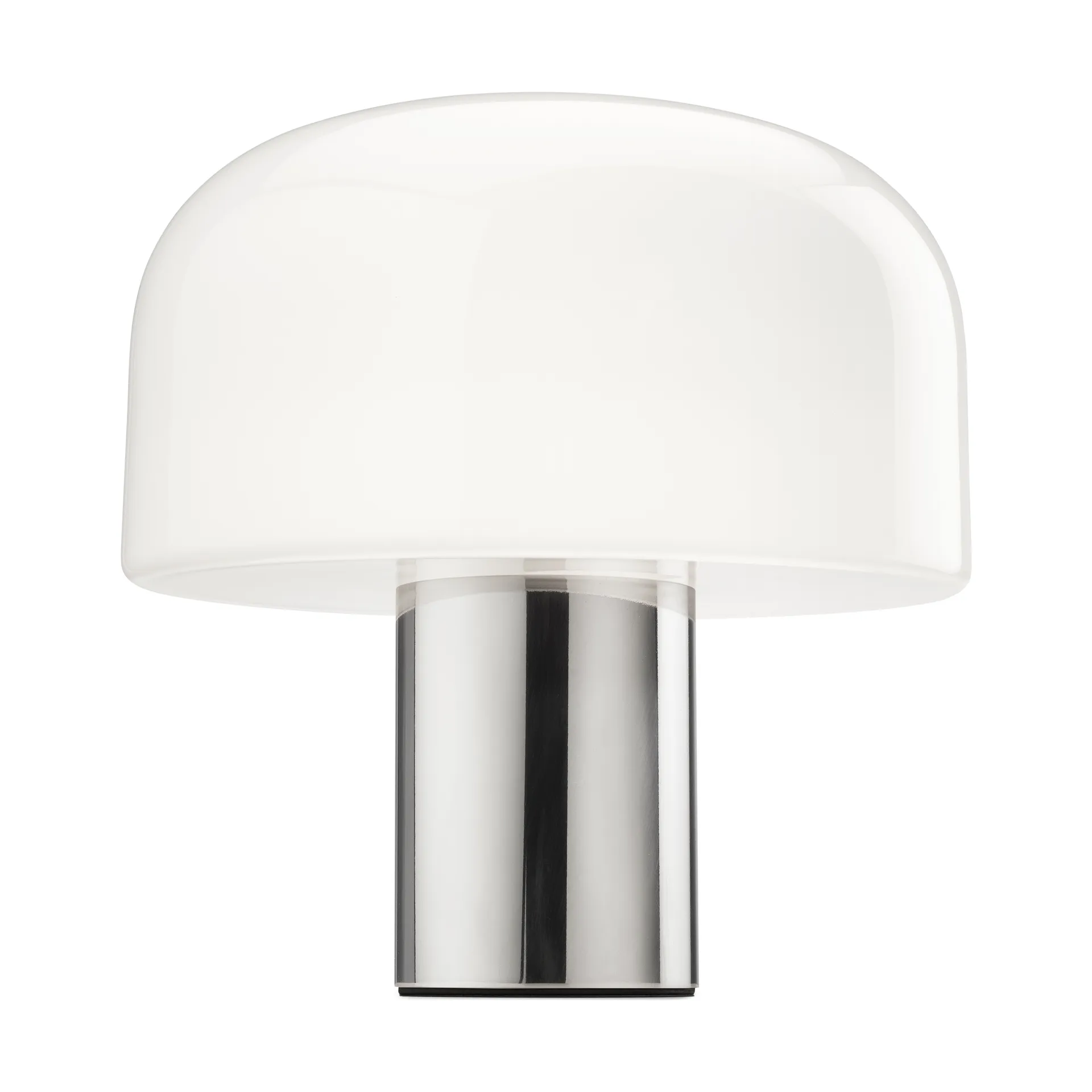 Bellhop Glass T bordlampe, Bright aluminum Flos