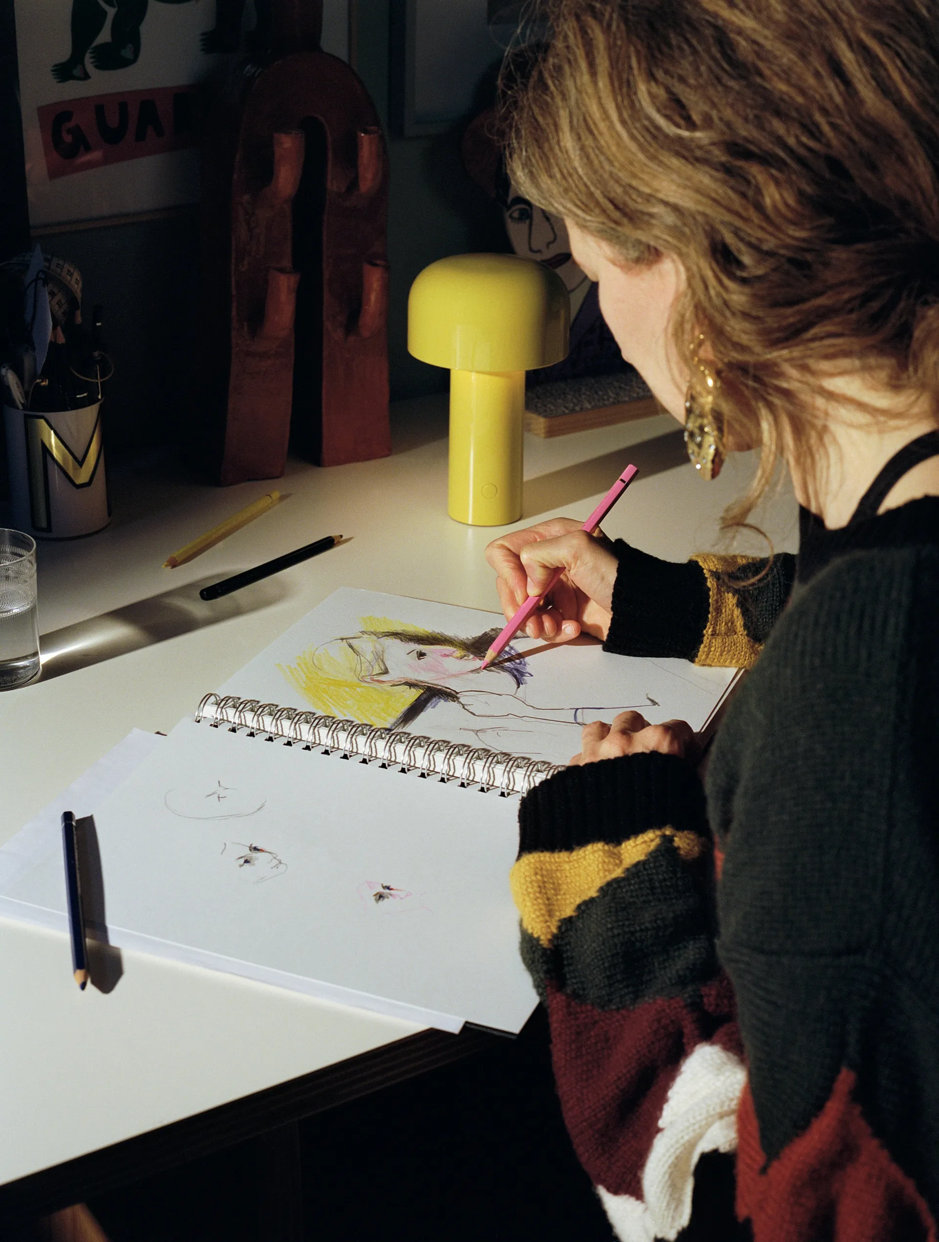 Bellhop portabel bordlampe, Yellow yellow, IP54 (indendørs/udendørs) Flos