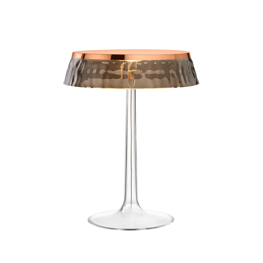 Bon Jour T bordlampe, Copper-fumé skærm Flos