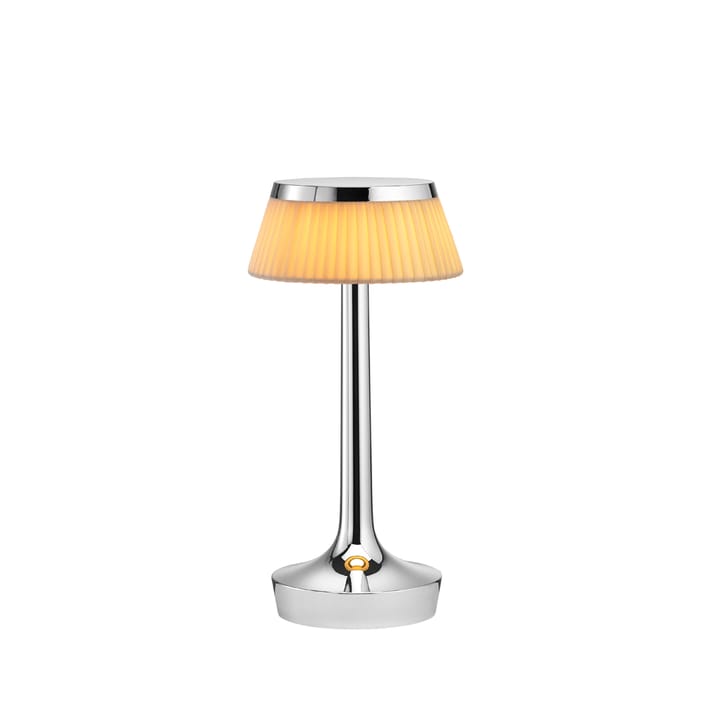 Bon Jour Unplugged bordlampe - Chrome-fabric - Flos