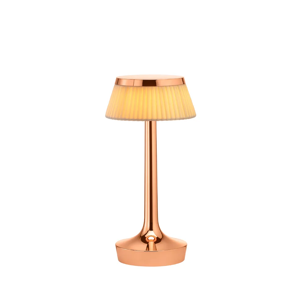 Bon Jour Unplugged bordlampe, Copper-fabric Flos