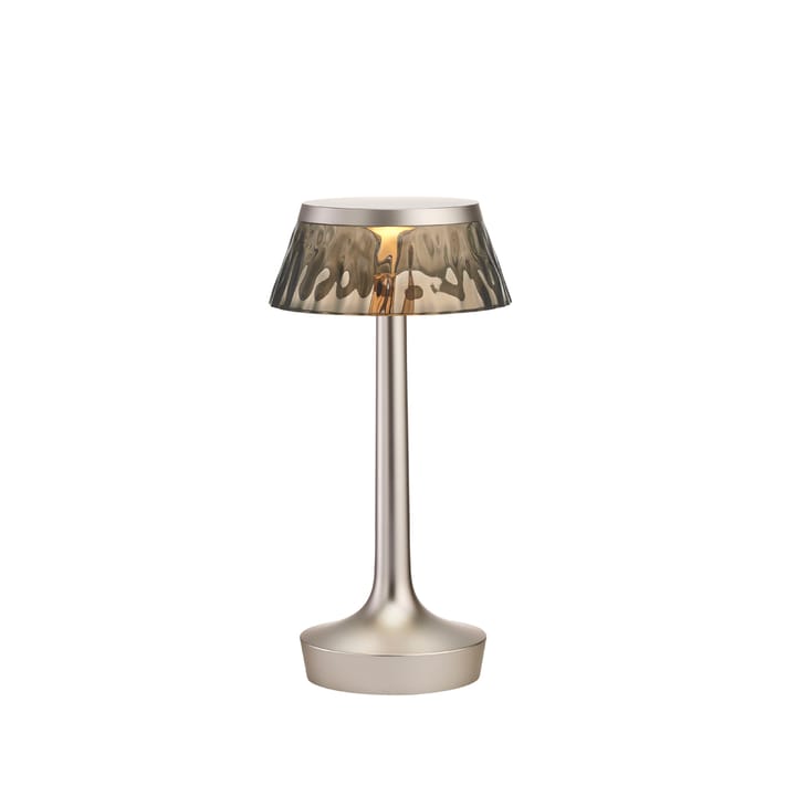 Bon Jour Unplugged bordlampe - Matt chrome-fumée - Flos