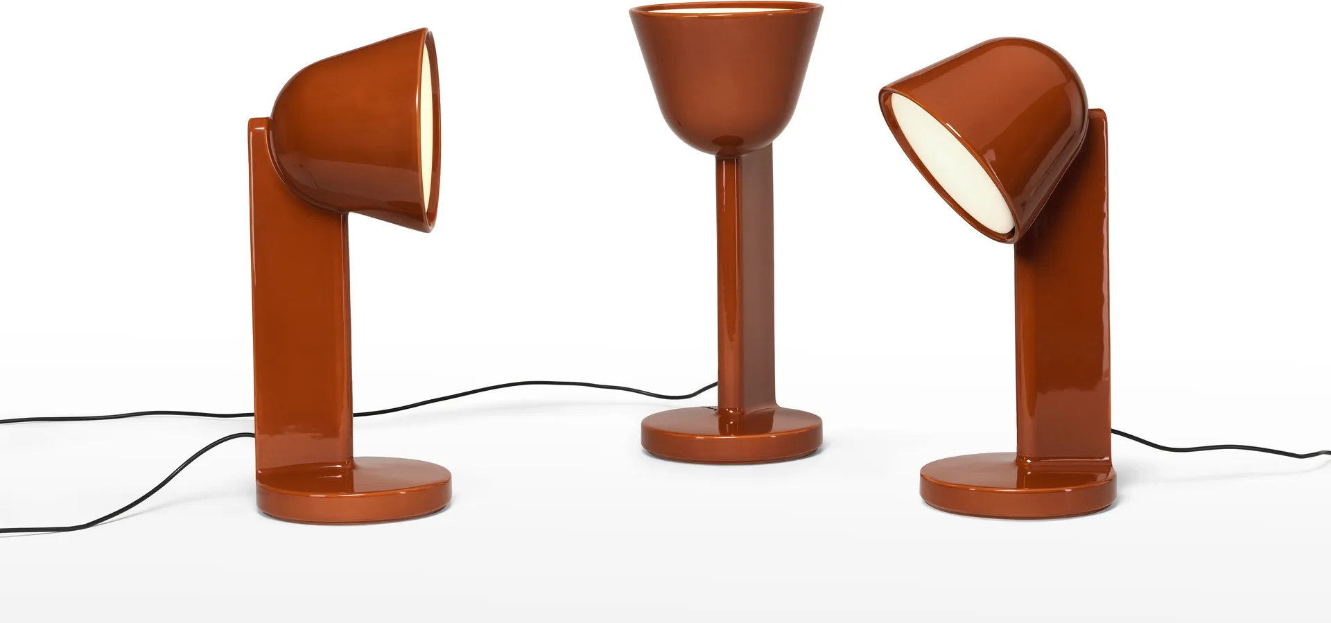 Céramique Down bordlampe, Rust red Flos