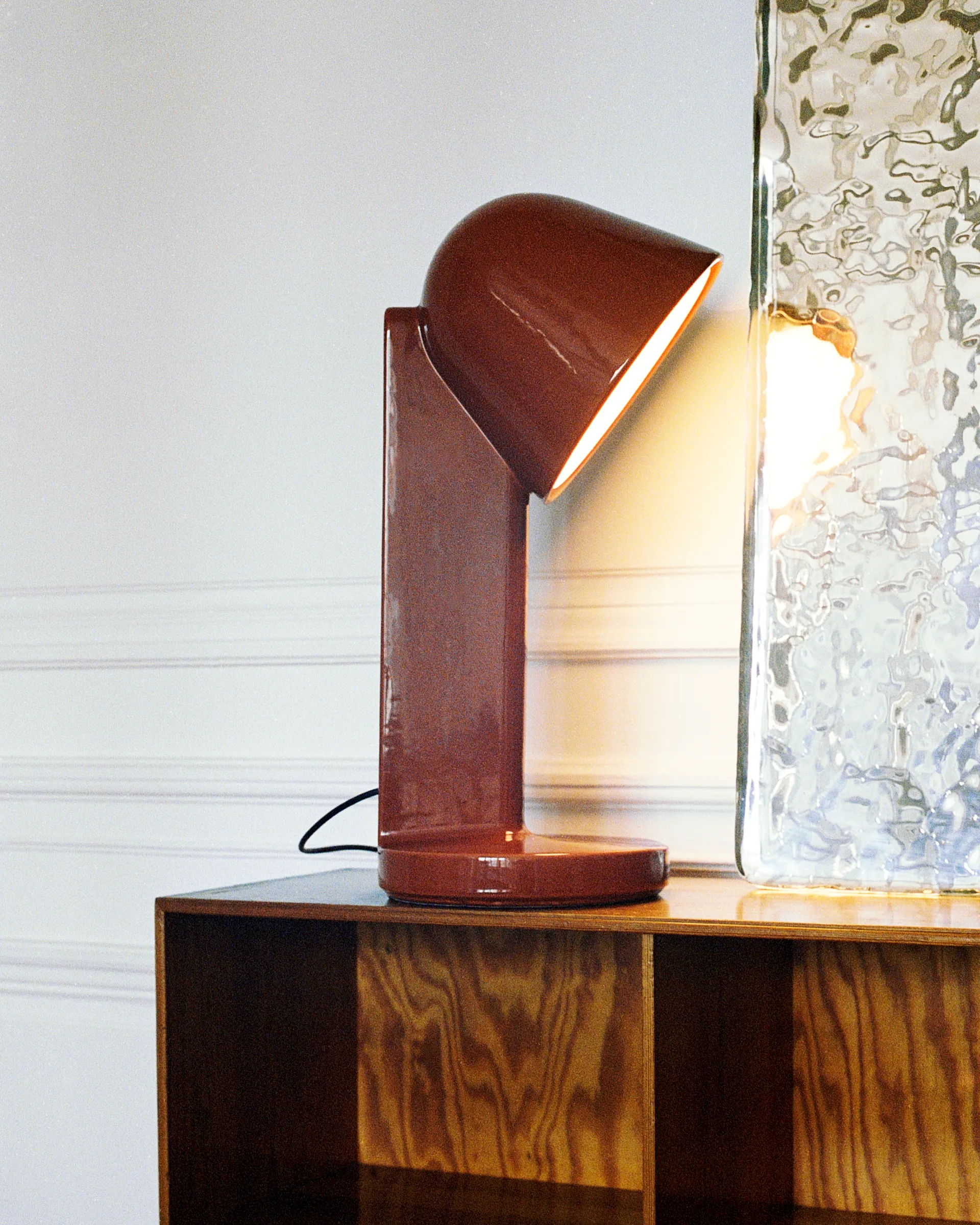 Céramique Down bordlampe, Rust red Flos