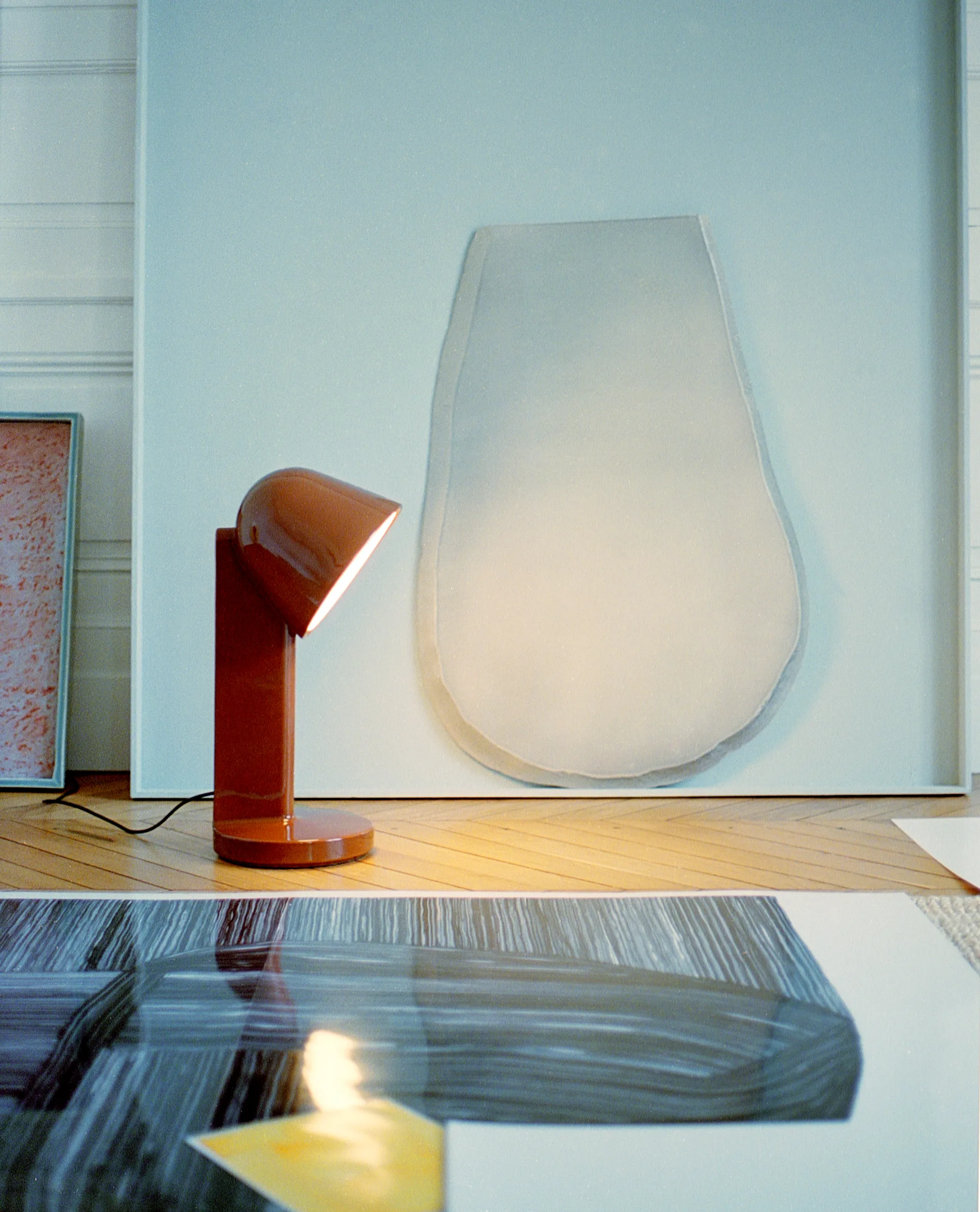 Céramique Down bordlampe, Rust red Flos