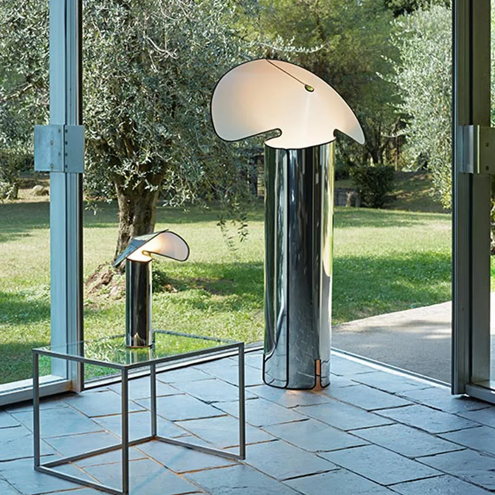 Chiara T bordlampe, Aluminium-antracit kant Flos