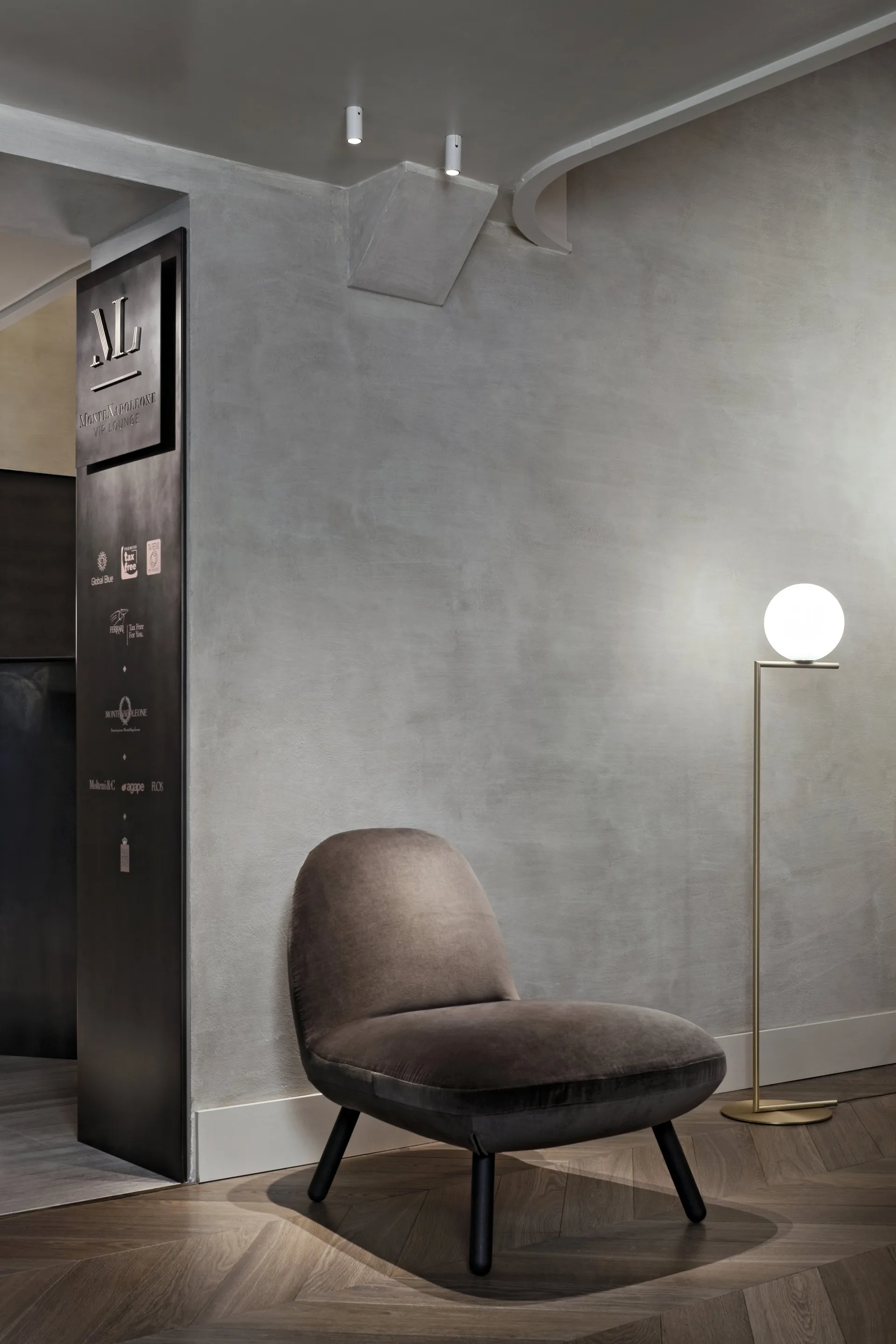 IC F1 gulvlampe 135 cm, Gold Flos