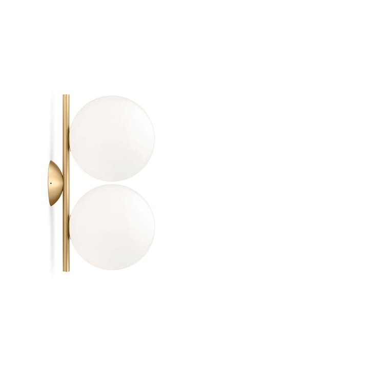 IC lights C/W1 Double væglampe - Børstet messing-opal - Flos