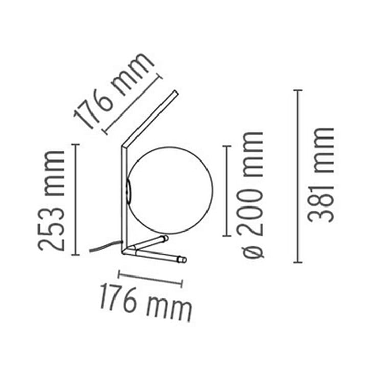 IC lights T1 low bordlampe, Krom-opal Flos
