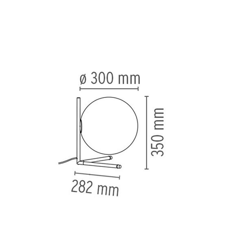 IC lights T2 bordlampe, Sort-opal Flos