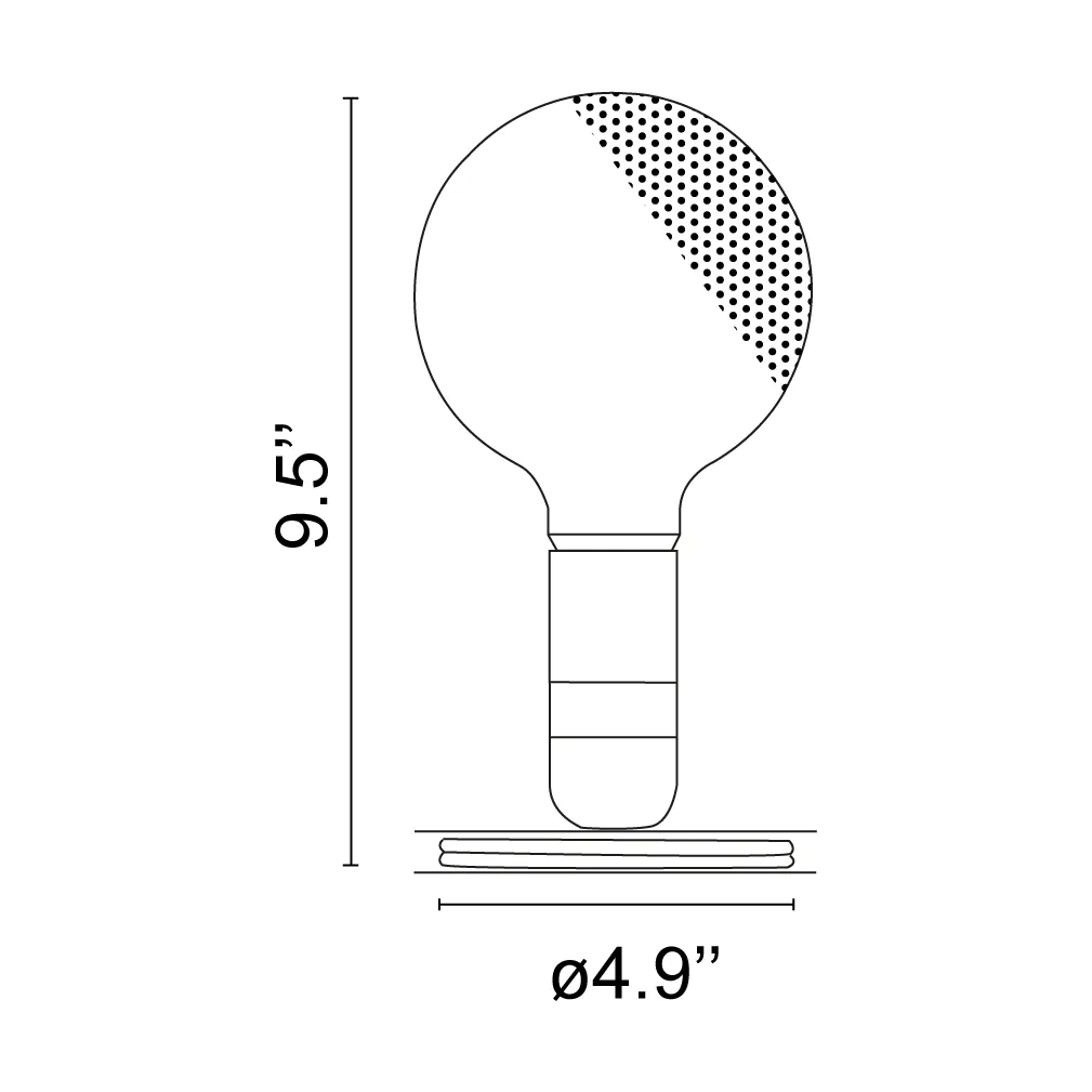 Lampadina bordlampe, Sort Flos