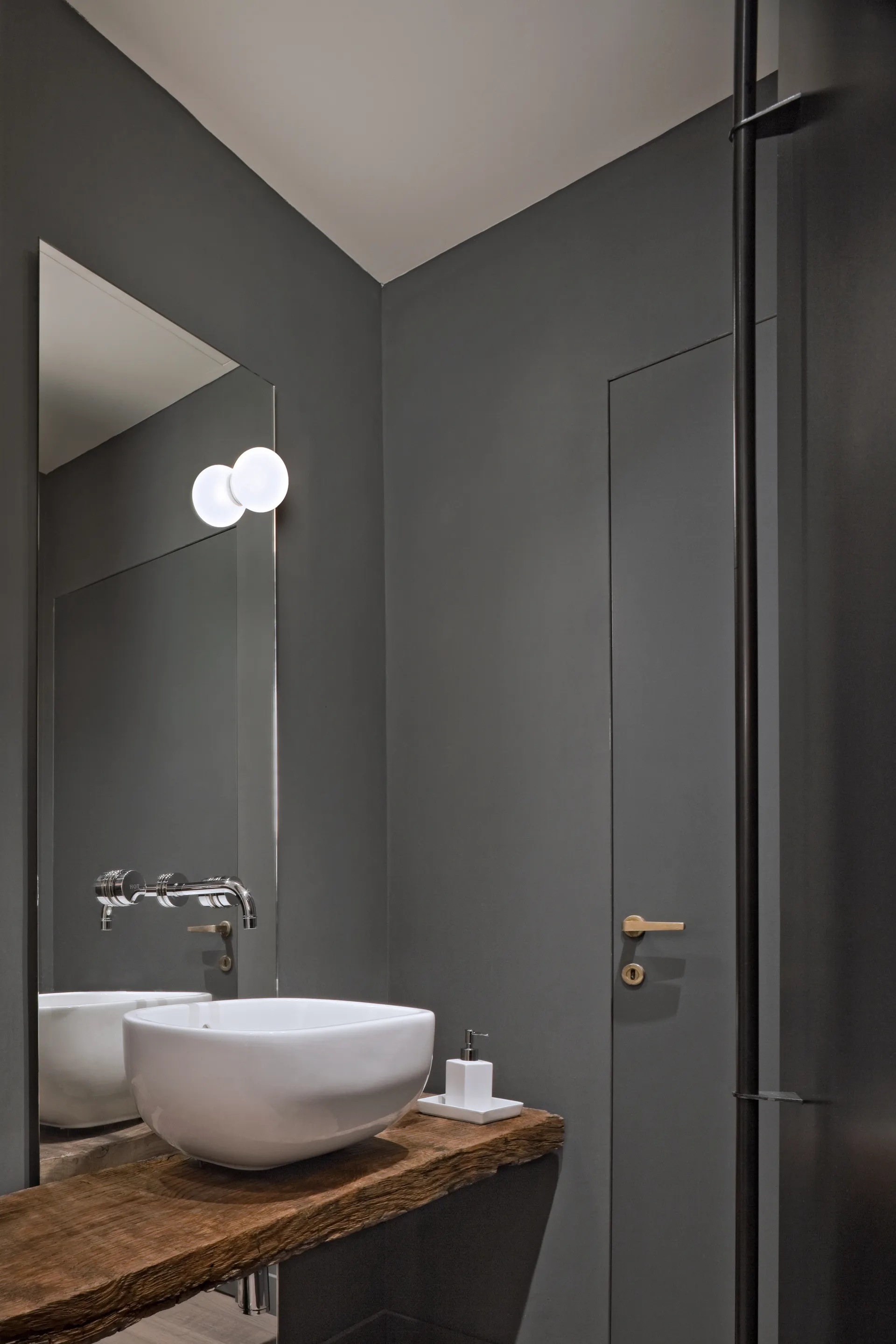 Mini Glo-Ball CW væg- og loftlampe spejlmontering, Hvid Flos