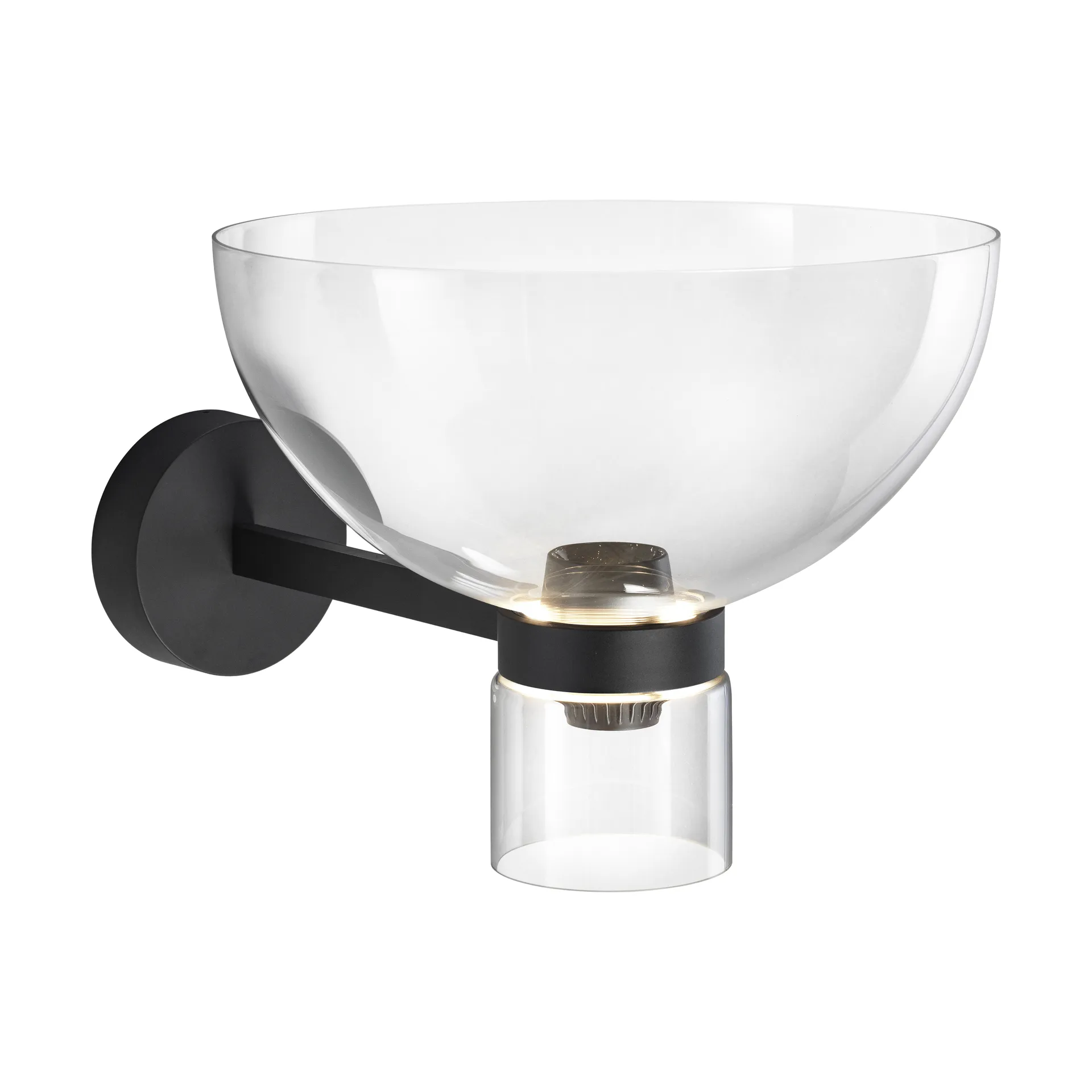 Nocturne Bowl væglampe - sort,  Flos