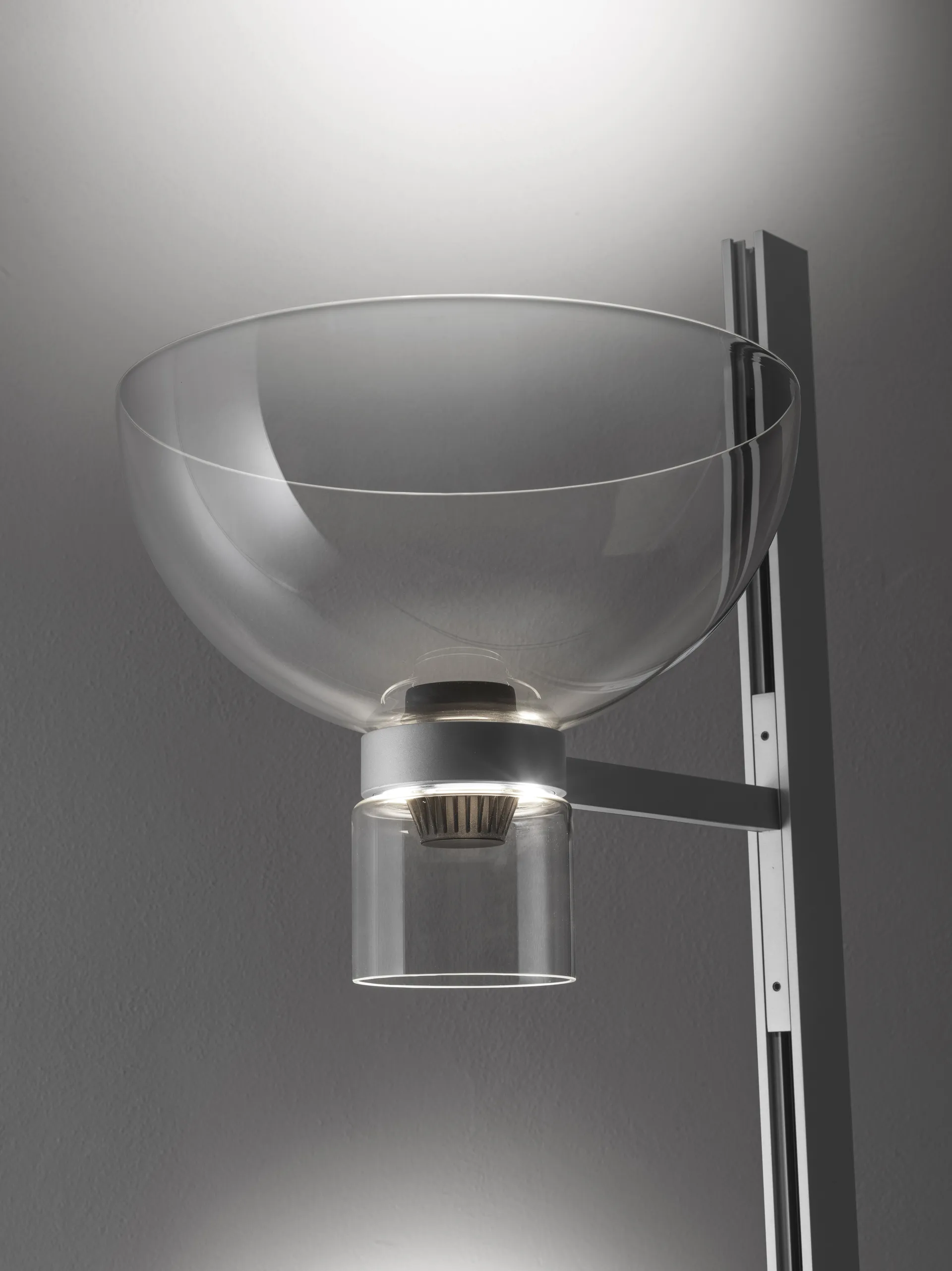 Nocturne F1 bowl gulvlampe - silver,  Flos