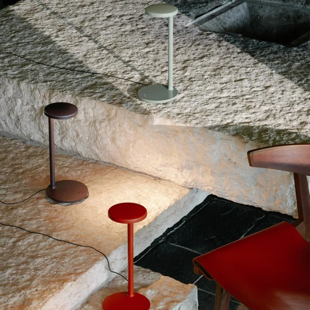 Oblique bordlampe, Grå Flos