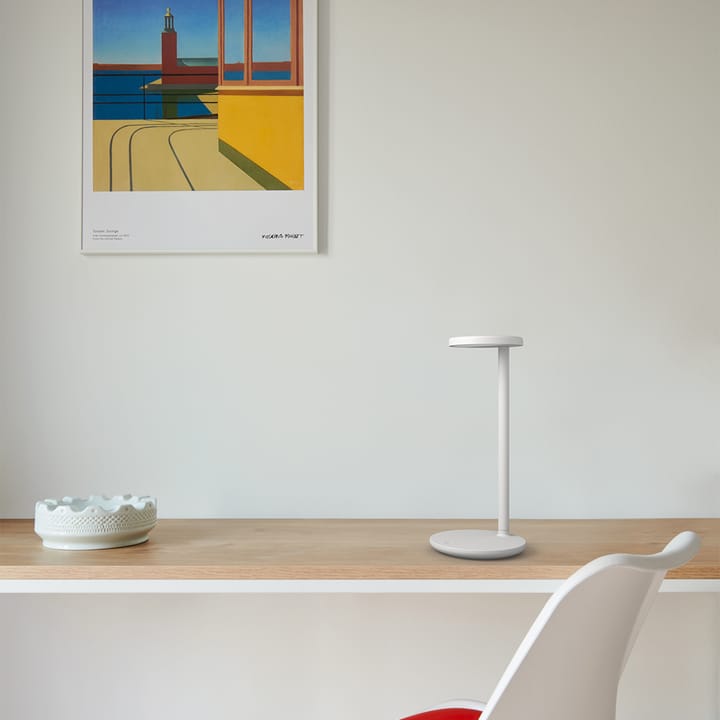 Oblique Qi bordlampe, Rustfarvet Flos