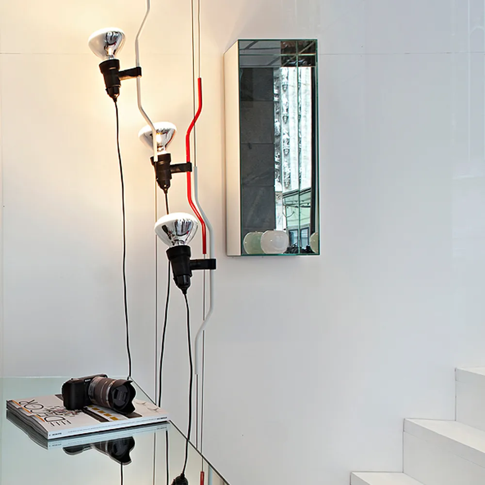 Parentesi gulv- og loftslampe, Sort Flos