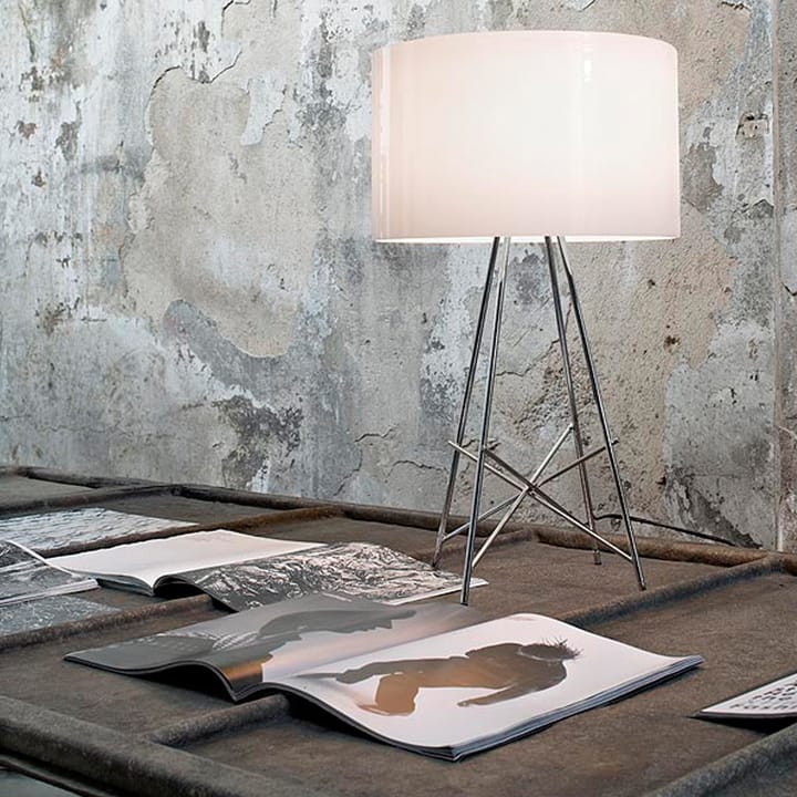 Ray T bordlampe, Hvid-krom Flos