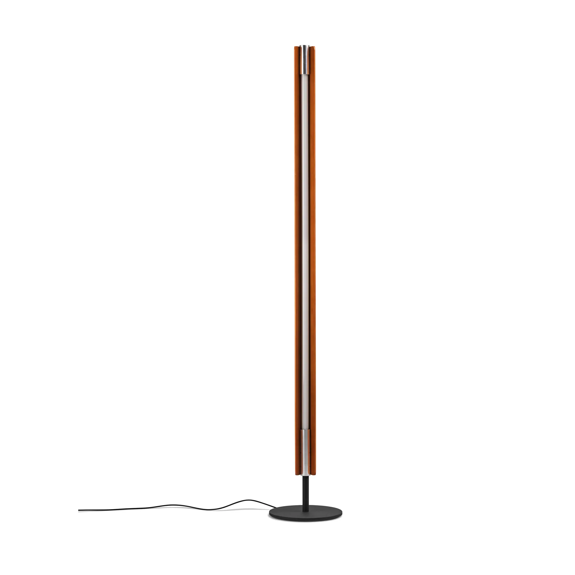 Seki-han gulvlampe 226 cm, Heat treatened ash-black metal Flos