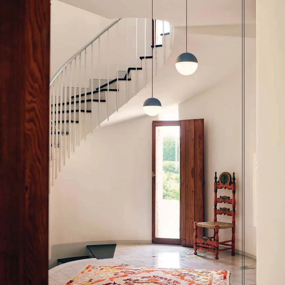 String Light Sphere pendel, Blå, 22 m kabel Flos