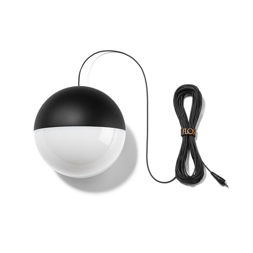 String Light Sphere pendel, Sort, 12 m kabel Flos