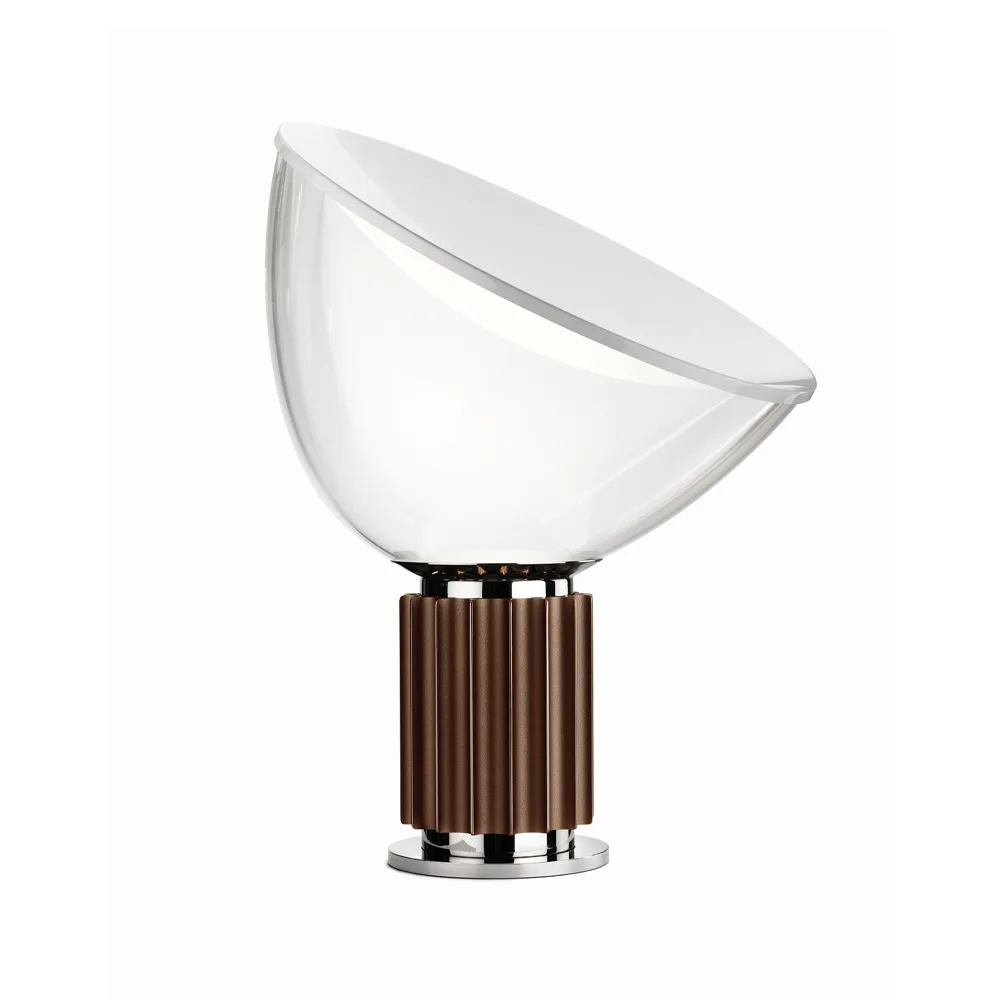 Taccia PMMA bordlampe, Bronze, LED Flos