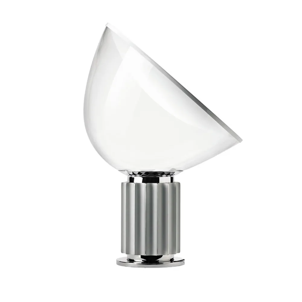 Taccia PMMA bordlampe, Sølv, LED Flos