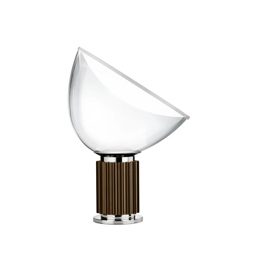 Taccia Small bordlampe LED 48,5 cm, Bronze glaskuppel Flos