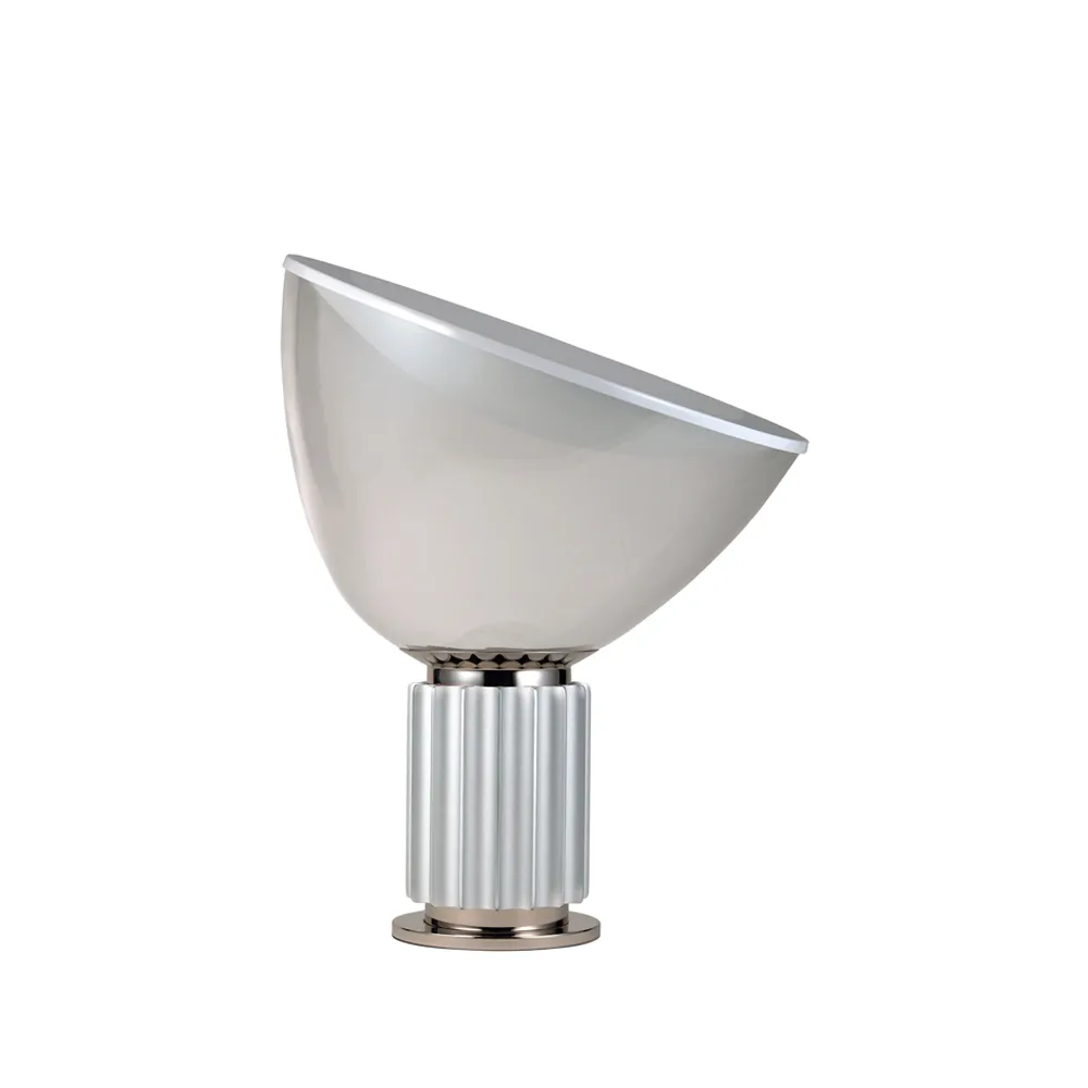 Taccia Small bordlampe LED 48,5 cm, Sølv-glaskuppel Flos