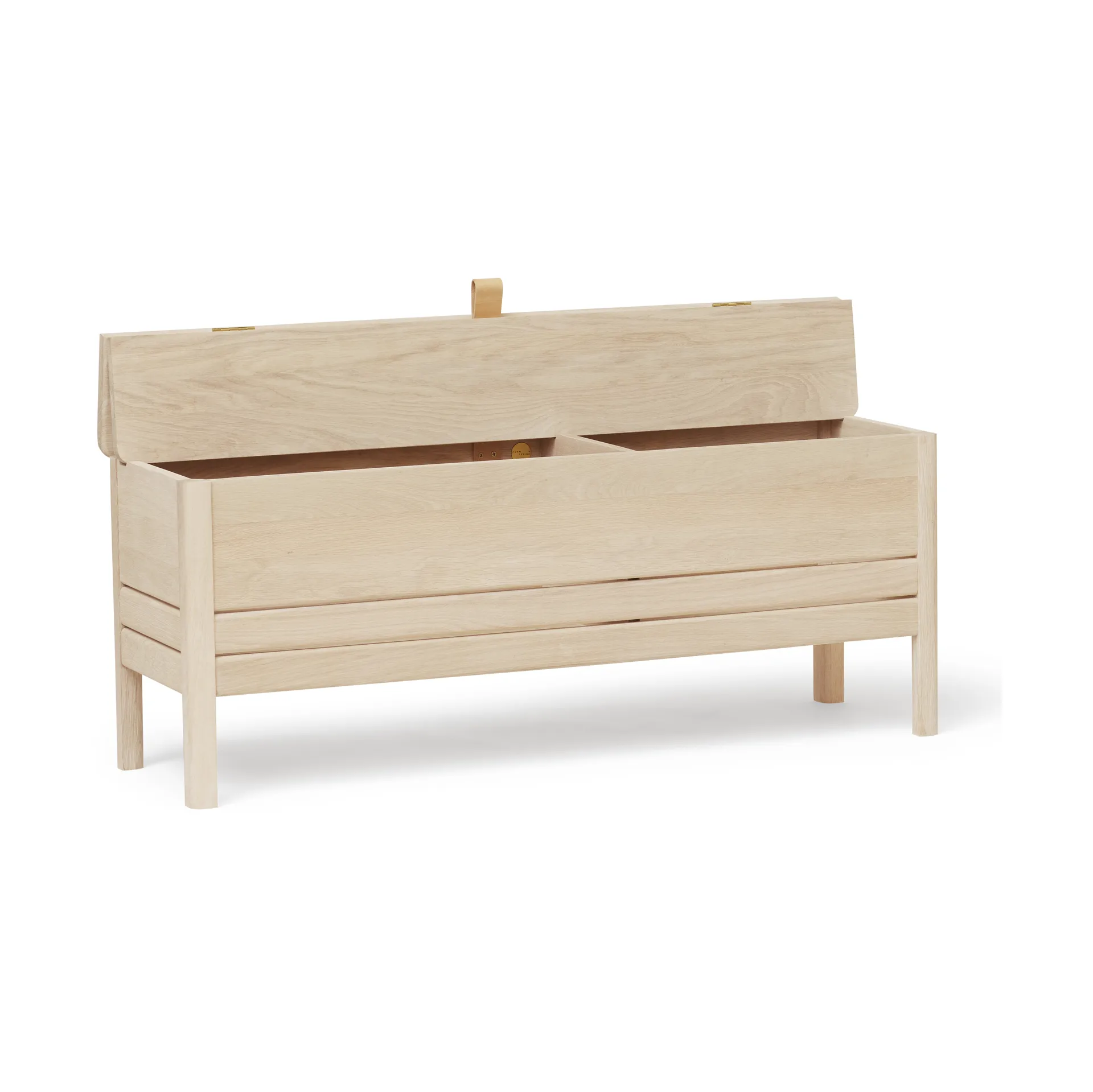 A Line opbevaringsbænk 111 cm, Hvid eg Form & Refine