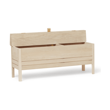 A Line opbevaringsbænk 111 cm - Hvid eg - Form & Refine