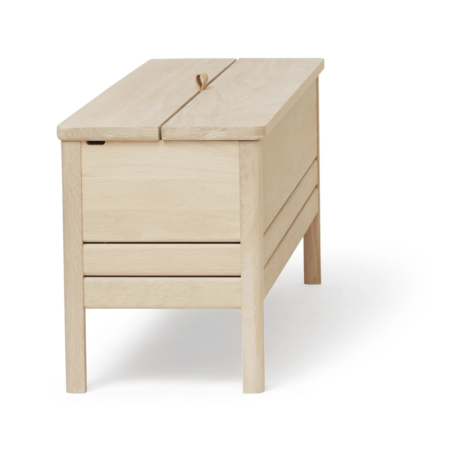 A Line opbevaringsbænk 111 cm, Hvid eg Form & Refine