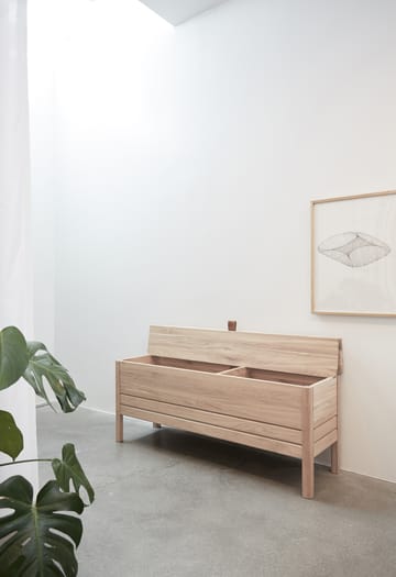 A Line opbevaringsbænk 111 cm - Hvid eg - Form & Refine