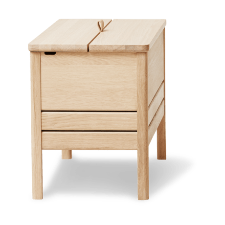 A Line opbevaringsbænk 68 cm, Hvidolieret eg Form & Refine