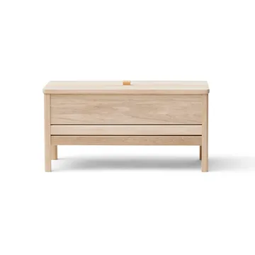 A Line opbevaringsbænk 90 cm - Hvid eg - Form & Refine