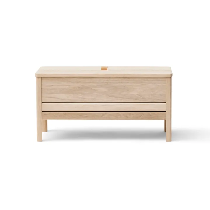 A Line opbevaringsbænk 90 cm - Hvid eg - Form & Refine