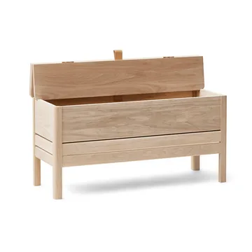 A Line opbevaringsbænk 90 cm - Hvid eg - Form & Refine