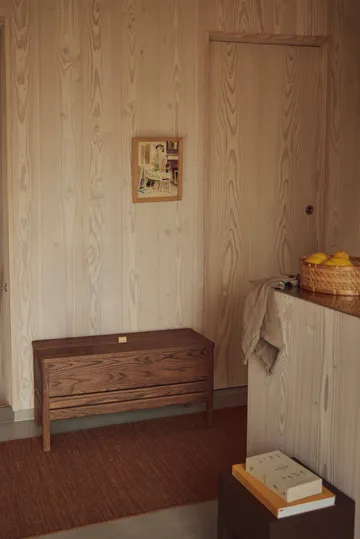A Line opbevaringsbænk 90 cm - Røget eg - Form & Refine
