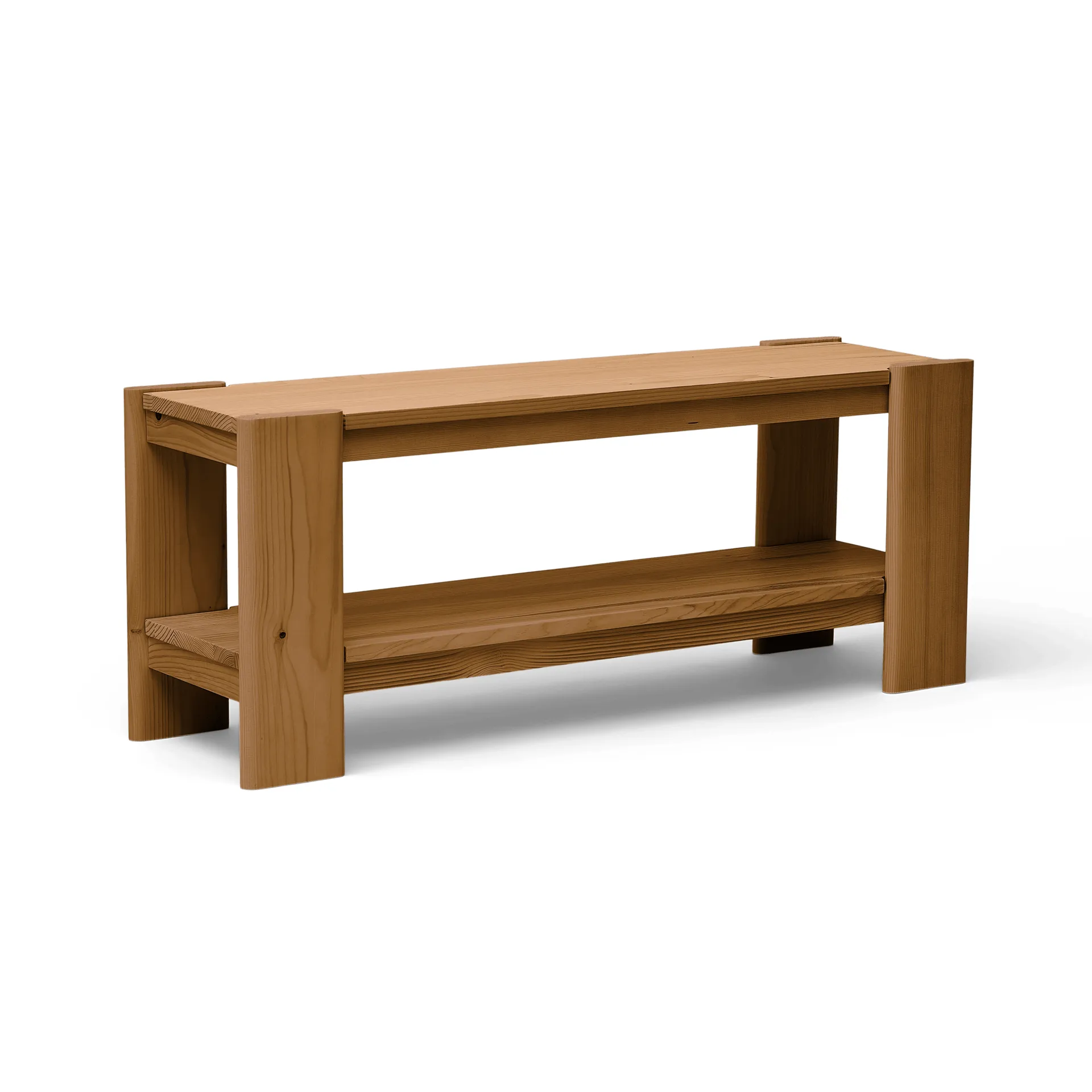 Beam bænk, Deep brown pine, 112x45x33 cm Form & Refine
